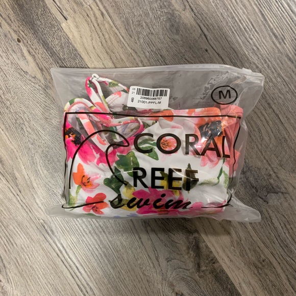 NWT Coral Reef Swim The Sailor, pink floral/watermelon sz M - Picture 4 of 5